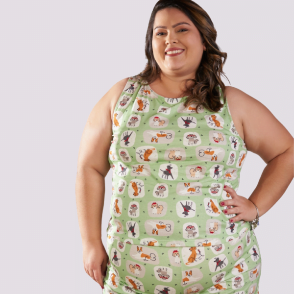 Pijama personagens caninas plus size – Hora do Sono