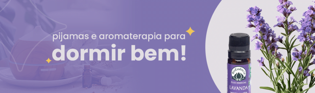 banner graça de dormir pijamas e aromaterapia para dormir bem