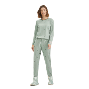 pijama-inverno-feminino-verde-com-estamparia-de-coracoes