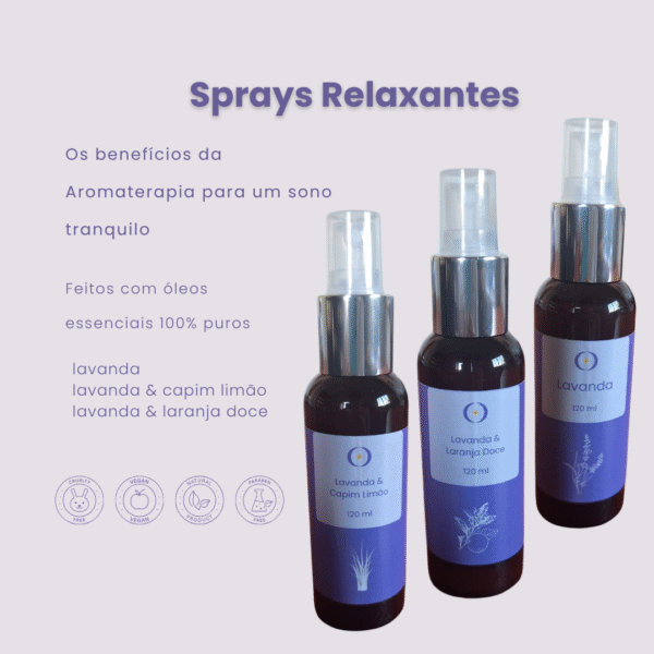 Sprays Relaxantes com Óleos Essenciais 120 ml - Graça de Dormir - Image 2