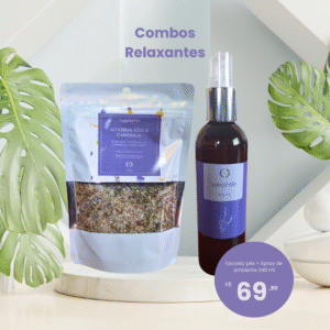 combo escalda pés + spray relaxante 240ml