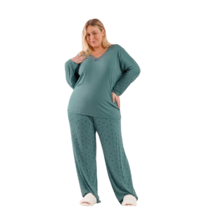 pijama-inverno-feminino-plus-size-verde-floral
