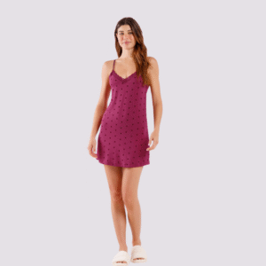 camisola FEMININA alcinha corações bordô